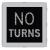 38V931 - LED Sign, No Turns, 36 x 36 in, White/Black Подробнее...