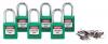 39N173 - Lockout Padlock, KA, Green, 1/4 In., PK6 Подробнее...