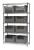 3FYY9 - Bin Shelving, Wire, 48X18, 8 Bins, Gray Подробнее...