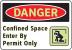 3GAR6 - Danger Sign, 7 x 10In, R and BK/WHT, ENG Подробнее...