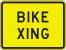 6AHT5 - Traffic Sign, 24 x 18In, BK/YEL, Bike Xing Подробнее...