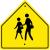 6AHH7 - Traffic Sign, 30 x 30In, BK/YEL, SYM, S1-1 Подробнее...