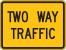 3PLW4 - Traffic Sign, 18 x 24In, BK/YEL, 2WAY TRFC Подробнее...