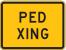 6AHN2 - Traffic Sign, 18 x 24In, BK/YEL, Ped Xing Подробнее...