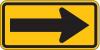3PMP6 - Traffic Sign, 12 x 24In, BK/YEL, SYM, W1-6 Подробнее...