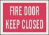 3TE33 - Fire Door Sign, 7 x 10In, WHT/R, ENG, Text Подробнее...