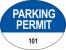 3TKX4 - Parking Permits, Rearview, Wht/Blue, PK 100 Подробнее...