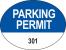 3TLZ8 - Parking Permits, Rearview, Wht/Blue, PK 100 Подробнее...