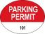 3TMA2 - Parking Permits, Rearview, Wht/Red, PK 100 Подробнее...