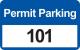 3TMC8 - Parking Permits, Bumper, Wht/Blue, PK 100 Подробнее...
