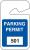 3TME4 - Parking Permits, Rearview, Wht/Blue, PK 100 Подробнее...