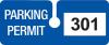 3TMG4 - Parking Permits, Rearview, Wht/Blue, PK 100 Подробнее...