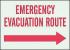 3UA54 - Emergency Evacuation Route Sign, R/WHT Подробнее...
