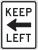 3ZTH4 - Traffic Sign, 24 x 18In, BK/WHT, Keep Left Подробнее...