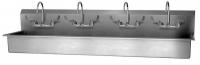 40D744 Four Person Wash Station, SS, Wall Mount
