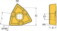 40E324 Carbide Drill Insert, WCMX06T308-GM1105