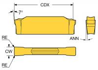 40E663 Grooving Insert N123K206000002GF1105