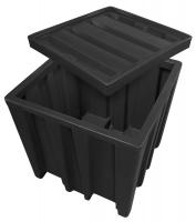 40H661 Bulk Container, 45x45x44, PE, Black
