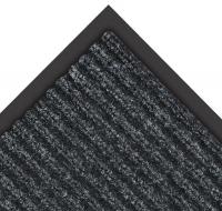 40K188 Entrance Mat, Rib, Indoor, 3x4ft., Charcoal