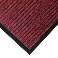 40K191 Entrance Mat, Rib, Indoor, 3x4ft., Red/Blk