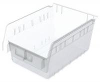 40K452 Shelf Bin, 11-5/8 x 8-3/8 x 6, Clear