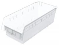 40K453 Shelf Bin, 17-5/8 x 8/3/8 x 6, Clear