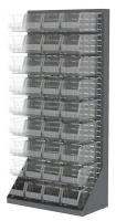 40K481 Louvered Floor Rack, 1-Side, 36 Bins, Clear