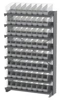 40K490 Pick Rack, 1-Side, 8 Shelves, 64 Bins, Clear