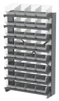 40K491 Pick Rack, 2-Side, 8 Shelves, 32 Bins, Clear