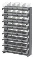 40K492 Pick Rack, 2-Side, 8 Shelves, 40 Bins, Clear