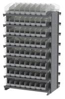 40K498 Pick Rack, 2-Side, 16 Shelves, 128 Bins, Clr