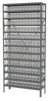 40K541 Bin Shelving, Steel, 36x12x79, 144 Bins, Clr