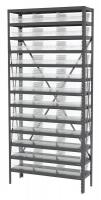 40K545 Bin Shelving, Steel, 36x12x79, 36 Bins, Clr