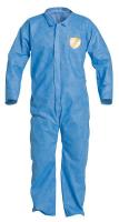 40L002 Collared Disp. Coverall, Blue, 2XL, PK 25