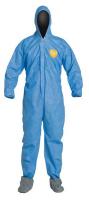 40L019 Hooded Disp. Coverall, Blue, 5XL, PK 25