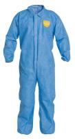40L030 Collared Disp. Coverall, Blue, 2XL, PK 25
