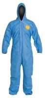 40L046 Hooded Disp. Coverall, Blue, 4XL, PK 25
