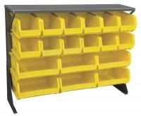 40L707 Lvrd Floor Rk, Single-Sd, 18 Bins, Yellow