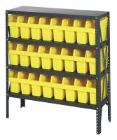 40N212 Bin Shelving, Steel, 36x12x39, 24 Bins, Ylw