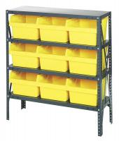 40N215 Bin Shelving, Steel, 36x12x39, 9 Bins, Ylw