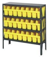 40N220 Bin Shelving, Steel, 36x18x39, 24 Bins, Ylw