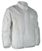 40N249 Disposable Lab Jacket, White, XL, PK 50