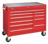 40P214 Rolling Work Station, 51-1/2x25x41 in, Red