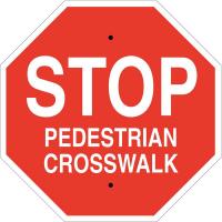 40R412 Stop Sign, 24 x 24In, White/Red