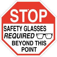 40R423 Safety Sign, 24 x 24In, Black and Red/Wht