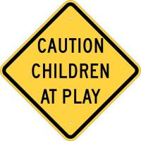 40R465 Traffic Sign, 24 x 24In, Black/Yellow