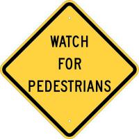 40R477 Traffic Sign, 24 x 24In, Black/Yellow