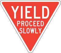 40R485 Traffic Sign, 26-4/5 x 18In, White/Red