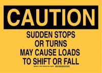 40V354 Caution Sign, 7 x 10In, Black/Yellow