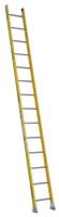 41D266 Straight Ladder, H 14 ft., Fiberglass